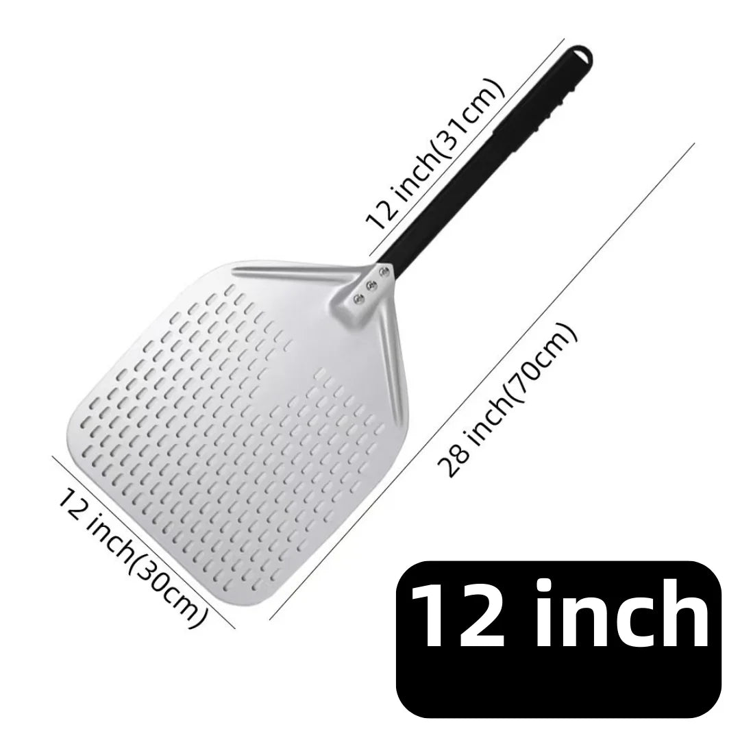 6-14 Inch Hard Anodized Aluminum Pizza Peel – Durable Oven Spatula & Bread Paddle