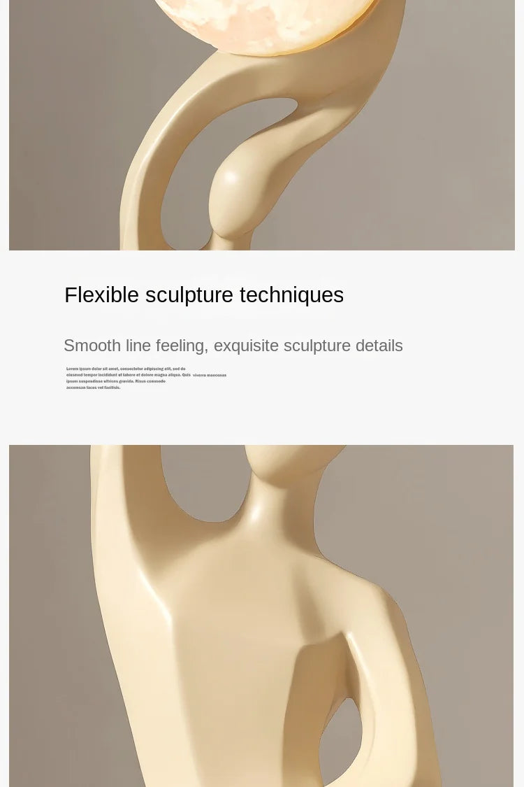 Nordic Abstract Luminous Floor Sculpture | Artistic Illumination