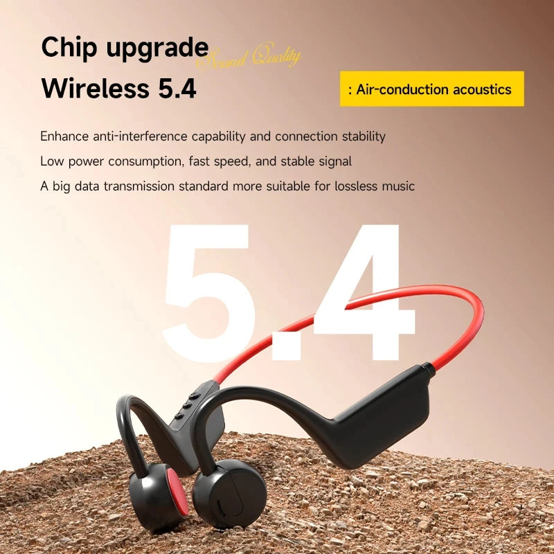 Vabena 2026 Bone Conduction Headset: Wireless IPX8 Swimming & Sports Headphones with Mic