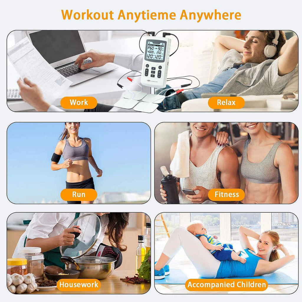 4-in-1 4000Hz Muscle Stimulator | EMS TENS IFC RUSS | 60 Modes Pain Relief Therapy
