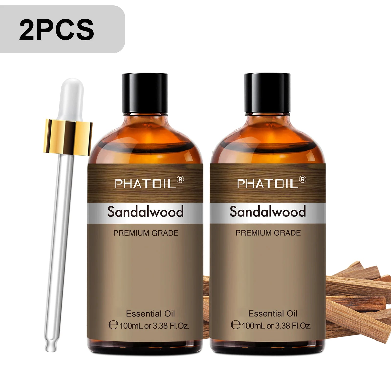 PHATOIL Premium Essential Oil Blend - Sandalwood, Lavender, Eucalyptus, Peppermint