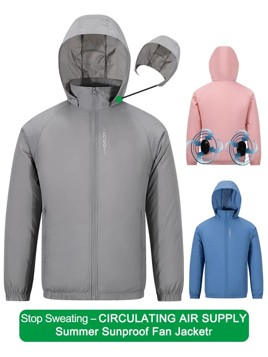 USB Powered Cooling Fan Work Vest - Reflective Summer Safety