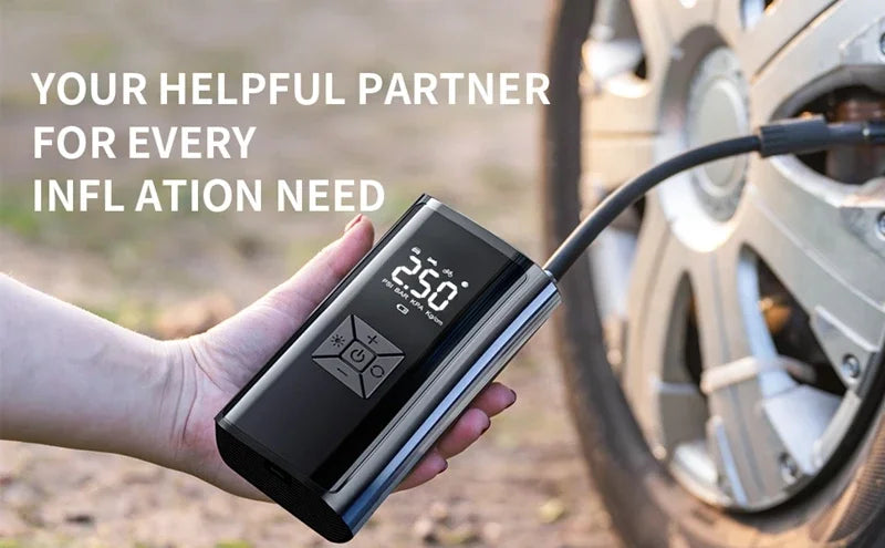 YIJU 150psi Wireless Portable Tire Inflator for Cars & Bikes
