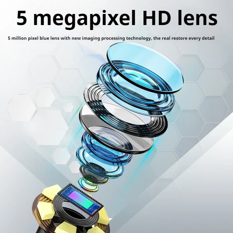 3.9mm HD Two-Way Rotary Industrial Endoscope Camera with 5.0" Display