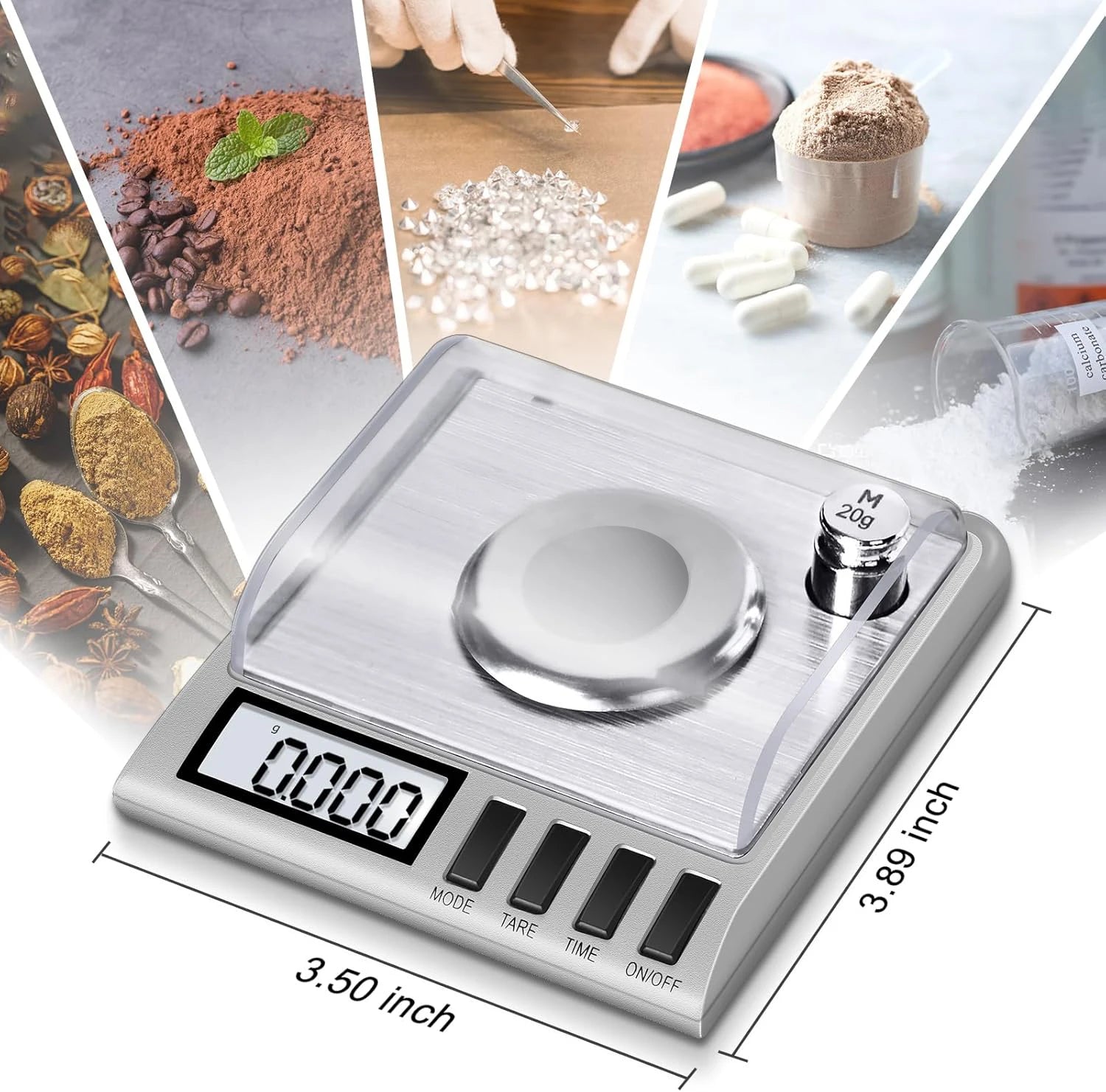 Digital Milligram Scale 50g/0.001g - Precision Jewelry & Reloading Mg Scale