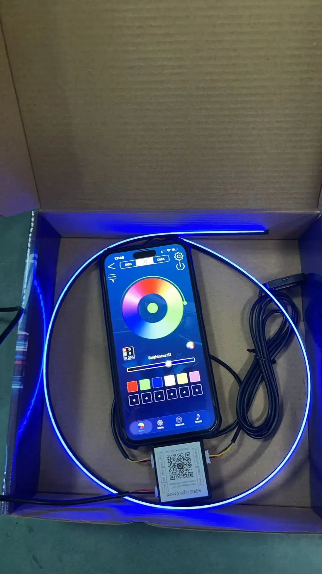 RGB LED Car Ambient Light Kit - APP Control Streamer Atmosphere Lamp