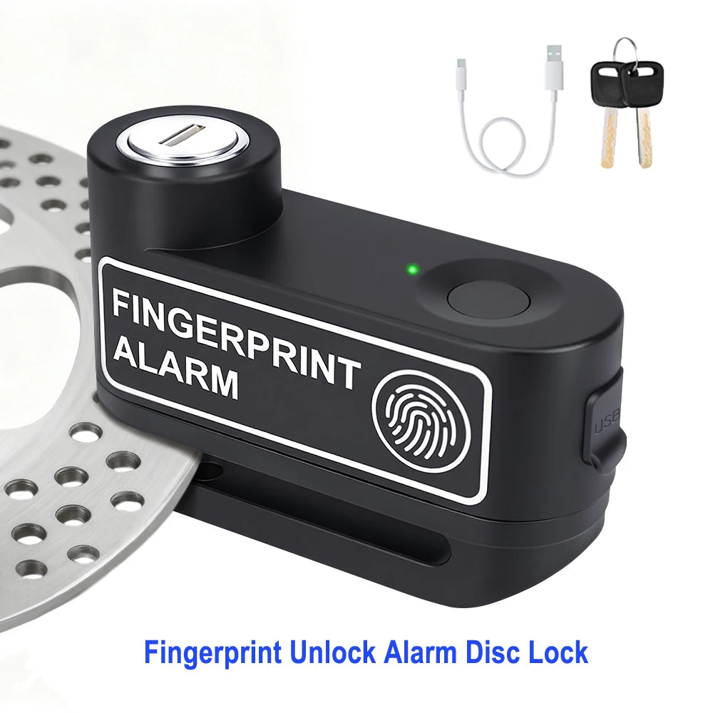 Extractme 110dB Motorcycle Alarm Disc Lock - Ultimate Waterproof Anti-Theft Security