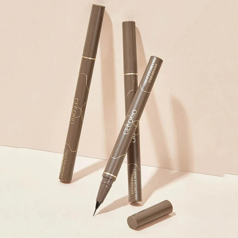 Ultra Thin Waterproof Lower Eyelash & Silkworm Eyeliner Pen - Black Brown