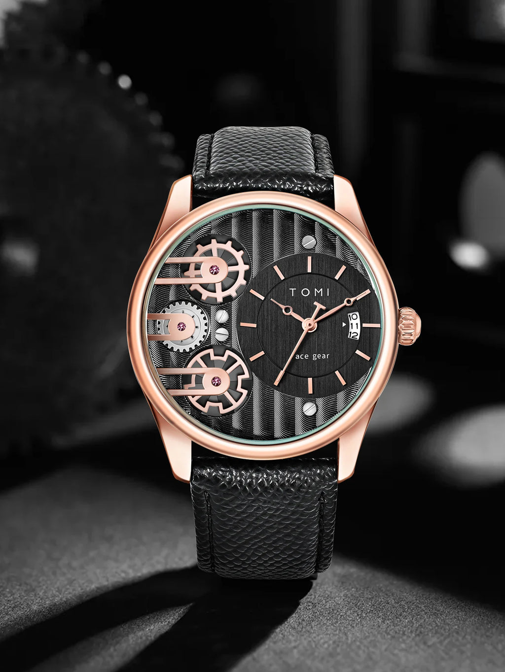 TOMI Men's Luxury Quartz Watch Gift Set - Detachable Strap