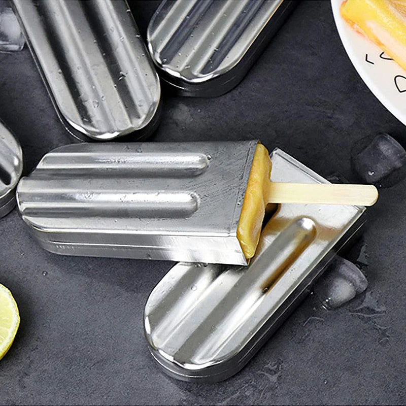Stainless Steel Popsicle Mold Rack – Homemade Ice Cream & Lolly Maker Set