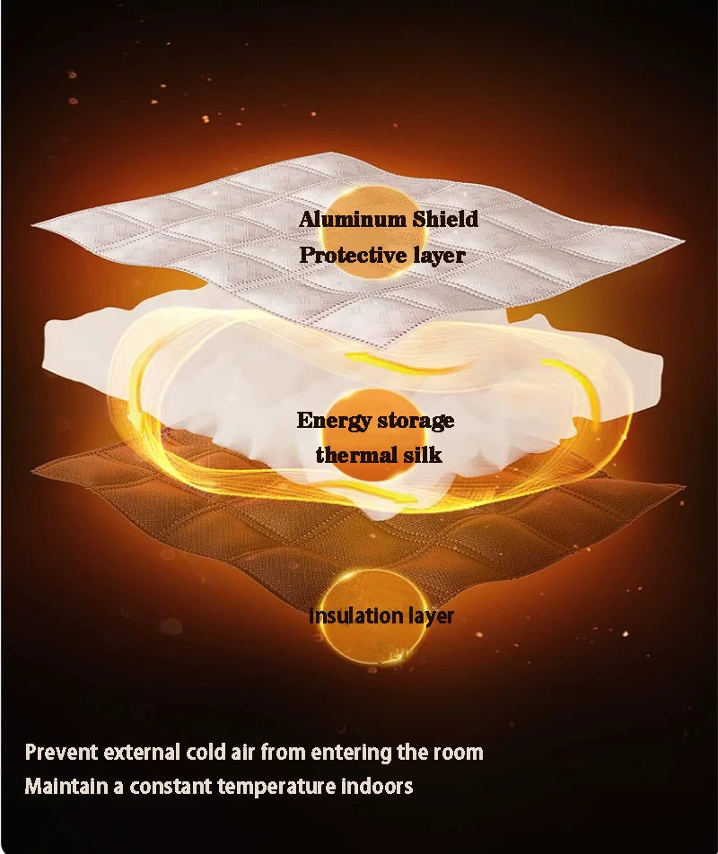 Vabena Magnetic Winter Door Curtain - Thermal & Windproof Insulation