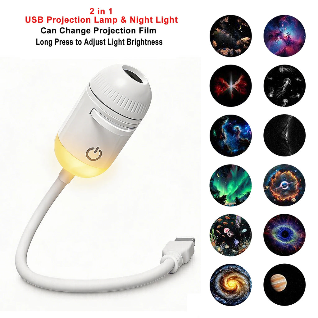 USB Car Star Projector Light | LED Interior Ambient Galaxy Lighting
