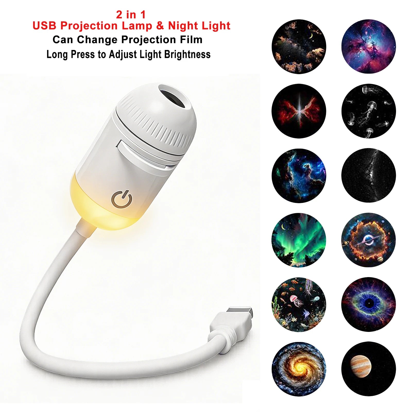 USB Car Star Projector Light | LED Interior Ambient Galaxy Lighting
