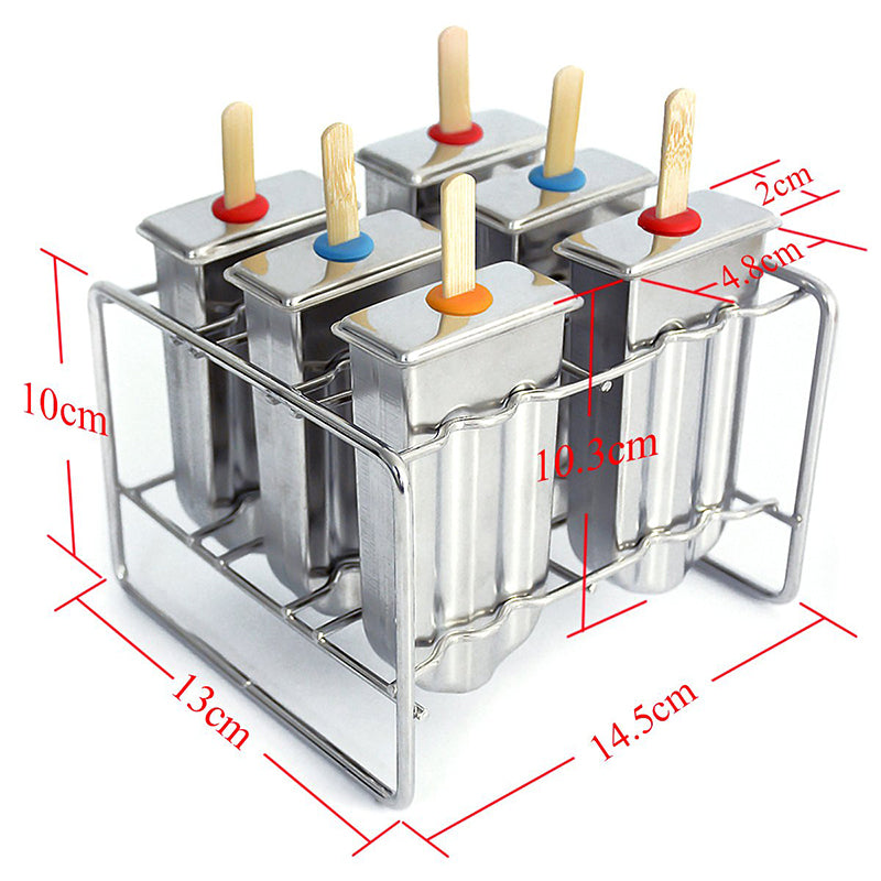 Stainless Steel Popsicle Mold Rack – Homemade Ice Cream & Lolly Maker Set