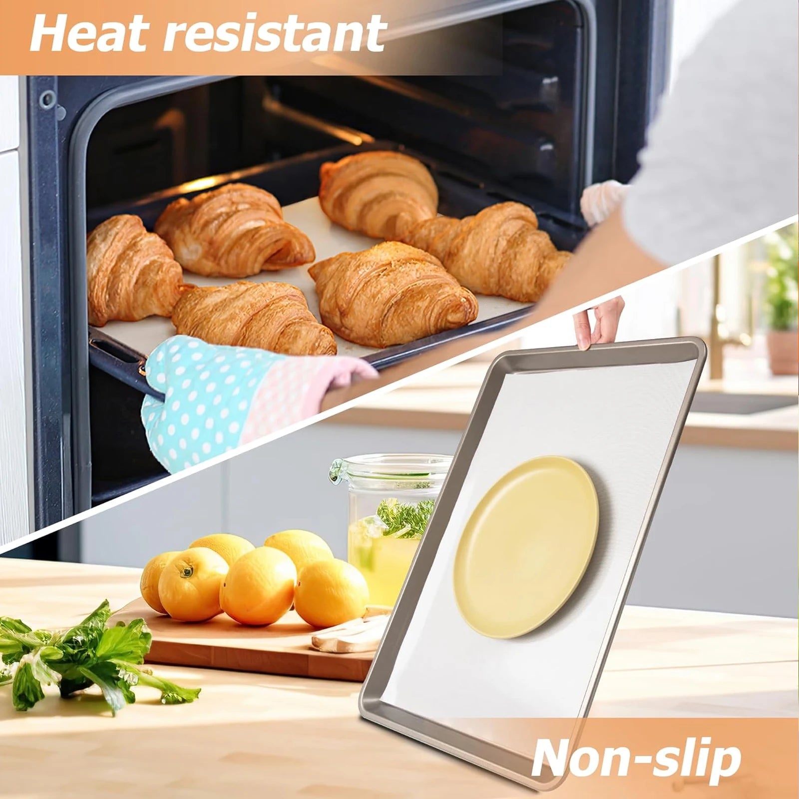 Silicone Baking Mat Roll - Large, Reusable, Non-Stick Oven Liner for Perfect Baking