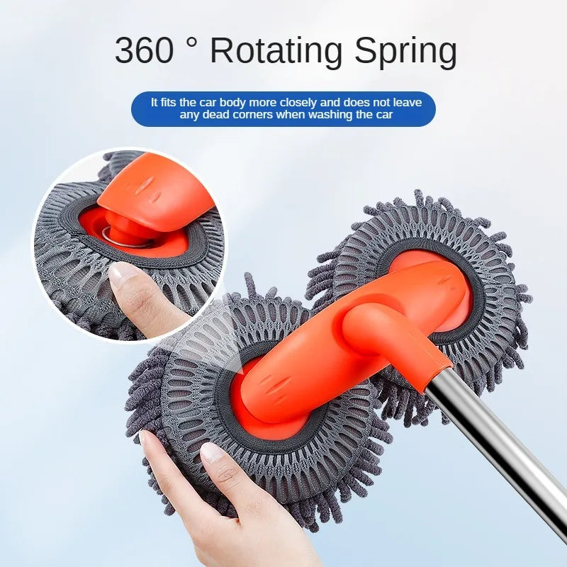 LEIBOO Telescopic Car Wash Mop - Foam Brush for Vehicle & Window Cleaning