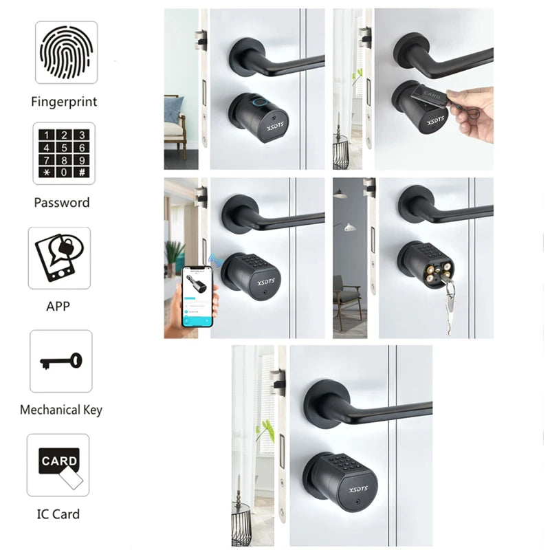 Tuya Smart Biometric Door Lock Cylinder - Keypad & App Access