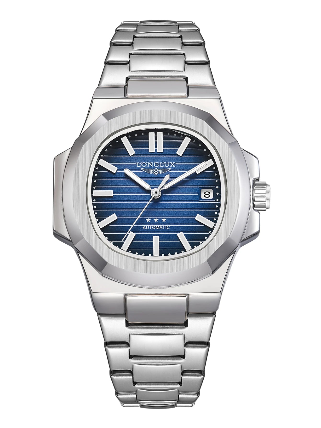 Vabena Men's Automatic Luxury Business Watch - Stainless Steel & Luminous