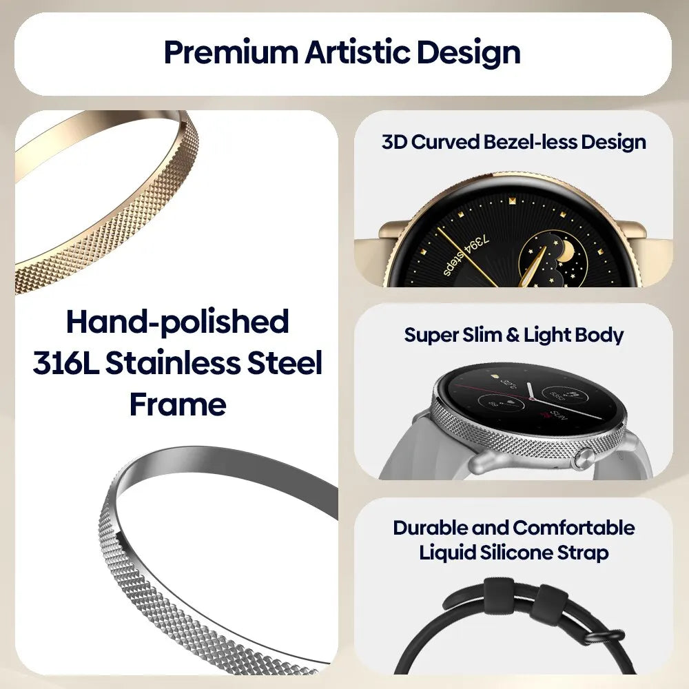 Zeblaze GTR 3 Pro: Voice Calling Smart Watch with AMOLED Display & 316L Steel Frame