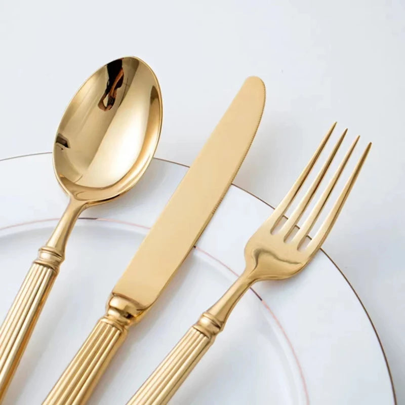 Luxury Roman Column 18/10 Stainless Steel Cutlery Set