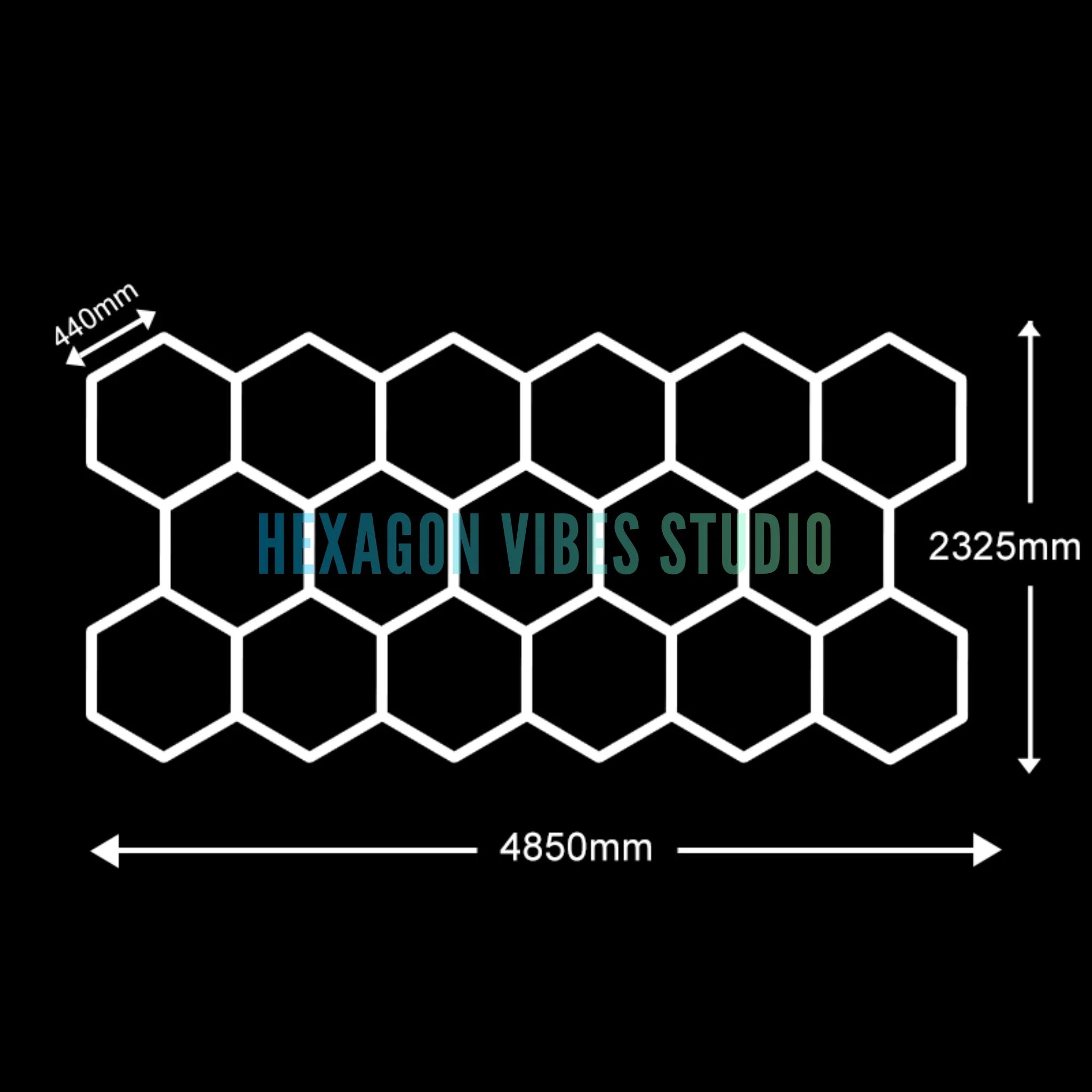 Garage Hexagon LED Light 50000H 6500K Ultra Bright