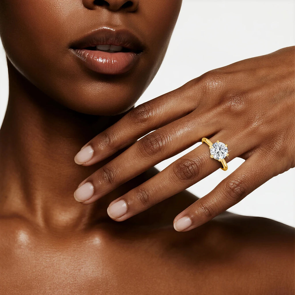 Elegant 14K Gold Filled Moissanite Engagement Ring for Women