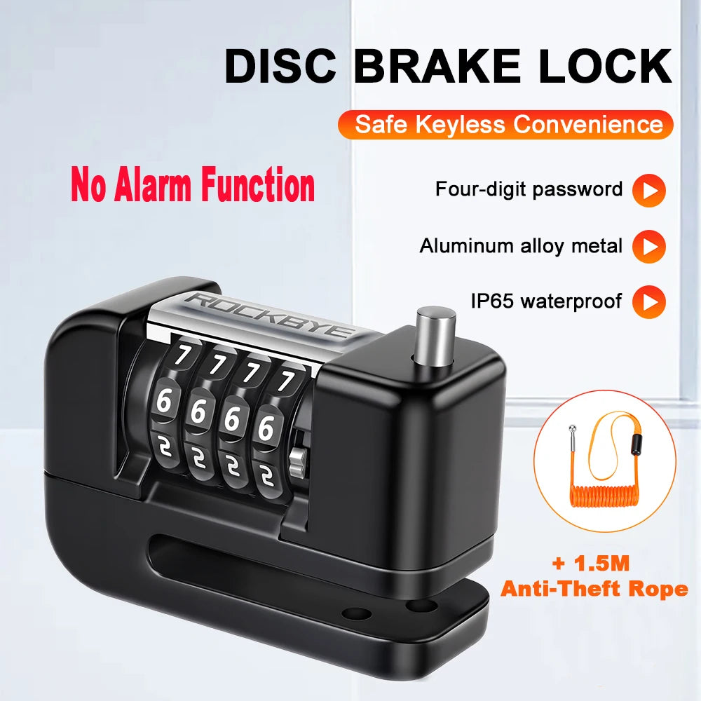 Extractme 110dB Motorcycle Alarm Disc Lock - Ultimate Waterproof Anti-Theft Security