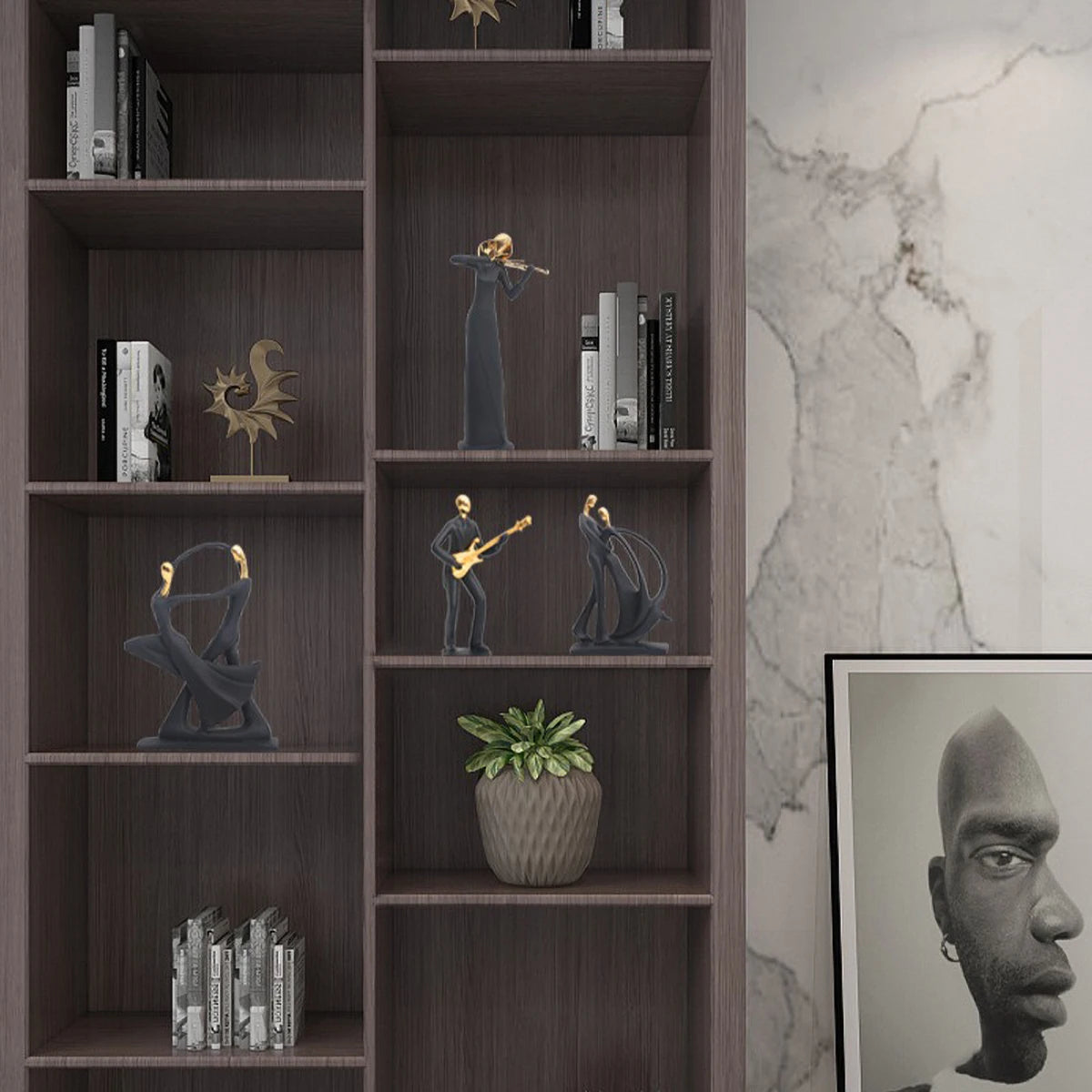 Scandinavian Abstract Dancer Sculpture - Modern Home Decor