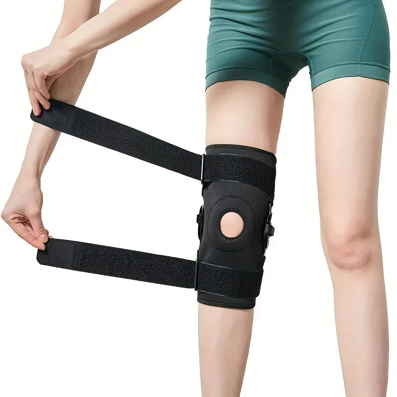 Adjustable Knee Brace with Side Stabilizers & Gel Pads for Joint Support