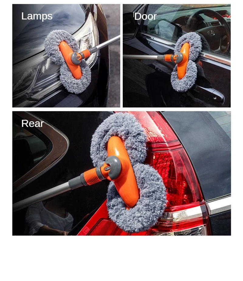 LEIBOO Telescopic Car Wash Mop - Foam Brush for Vehicle & Window Cleaning