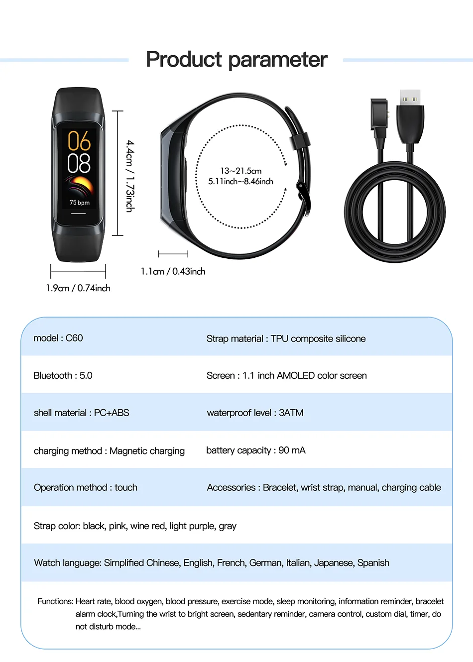 LIGE AMOLED Smartwatch - Heart Rate & Fitness Tracker