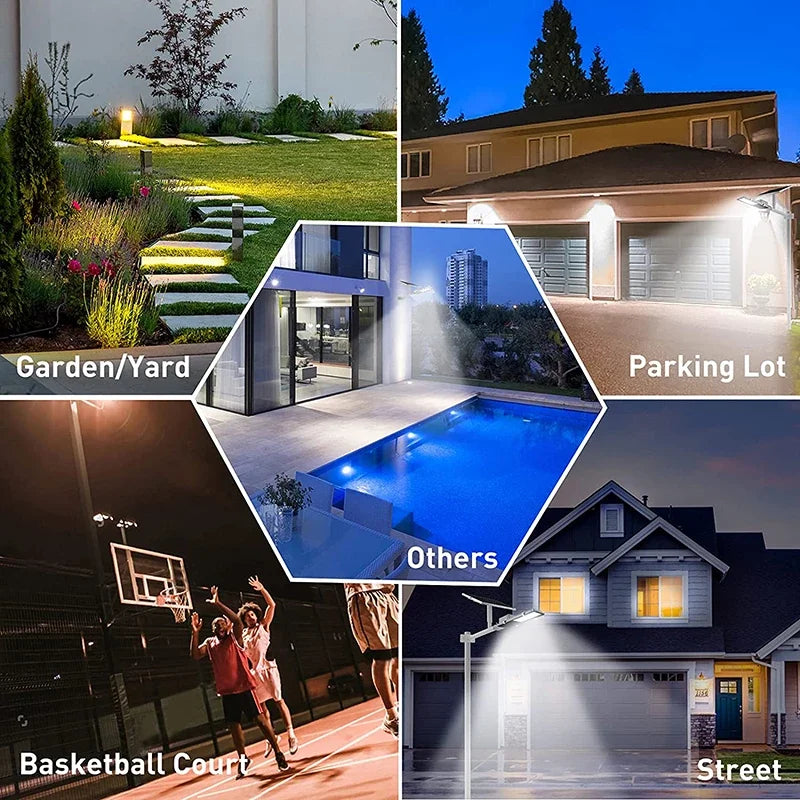 200W Solar Street Light - Outdoor, Waterproof, Auto Dusk to Dawn