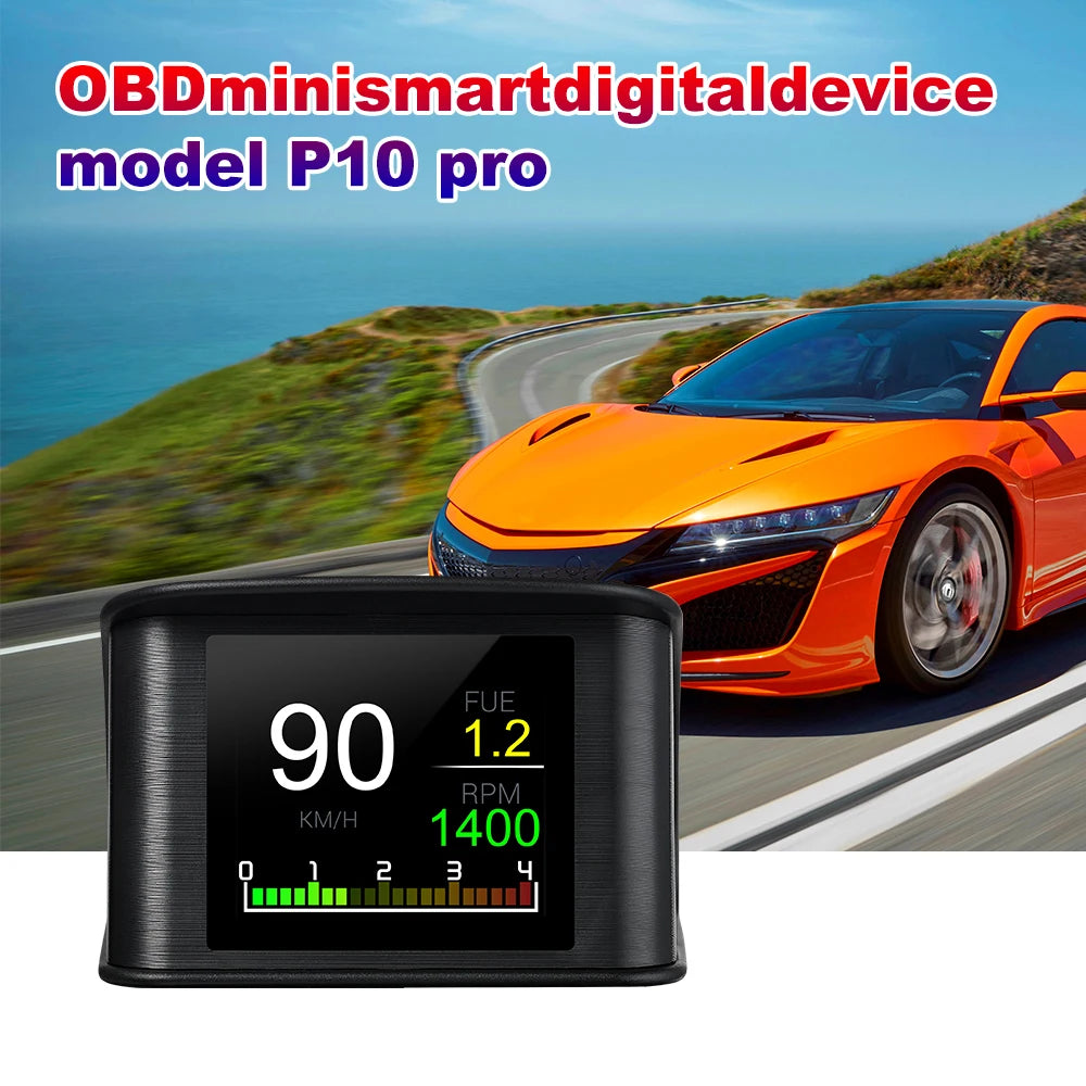 P10 PRO OBD2 Head Up Display - Smart Digital Meter Speedometer