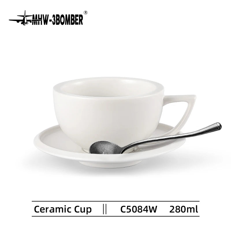 MHW-3BOMBER 280ml Ceramic Art Latte & Espresso Cup Set