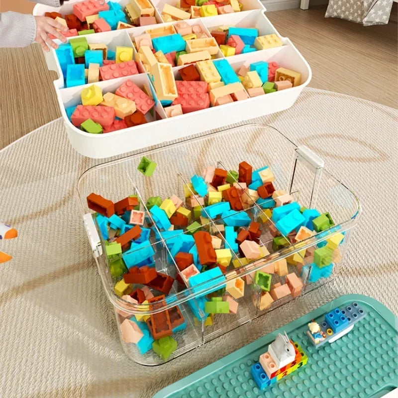 Lego Storage Box | Kids Toy Organizer | Building Block Sort Container