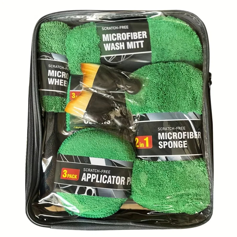 11-Piece Microfiber Car Cleaning & Detailing Kit - Scratch Removal