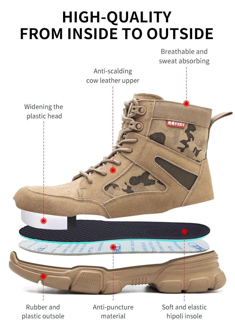 Tulldent Desert Combat Indestructible Safety Boots | Ultimate Protection Footwear