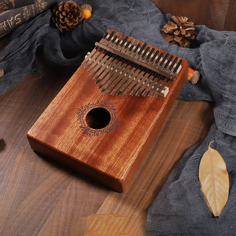 21 Key Mahogany Kalimba - Portable Thumb Piano for Beginners