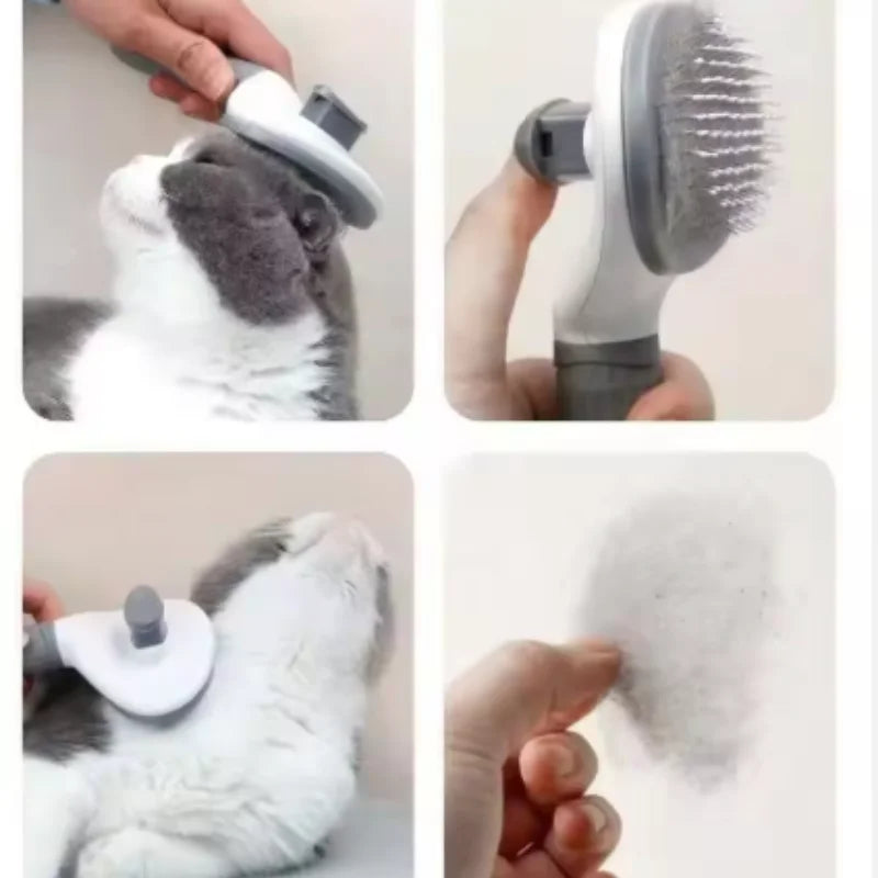 Self Cleaning Pet Brush & Dematting Comb - Dogs & Cats