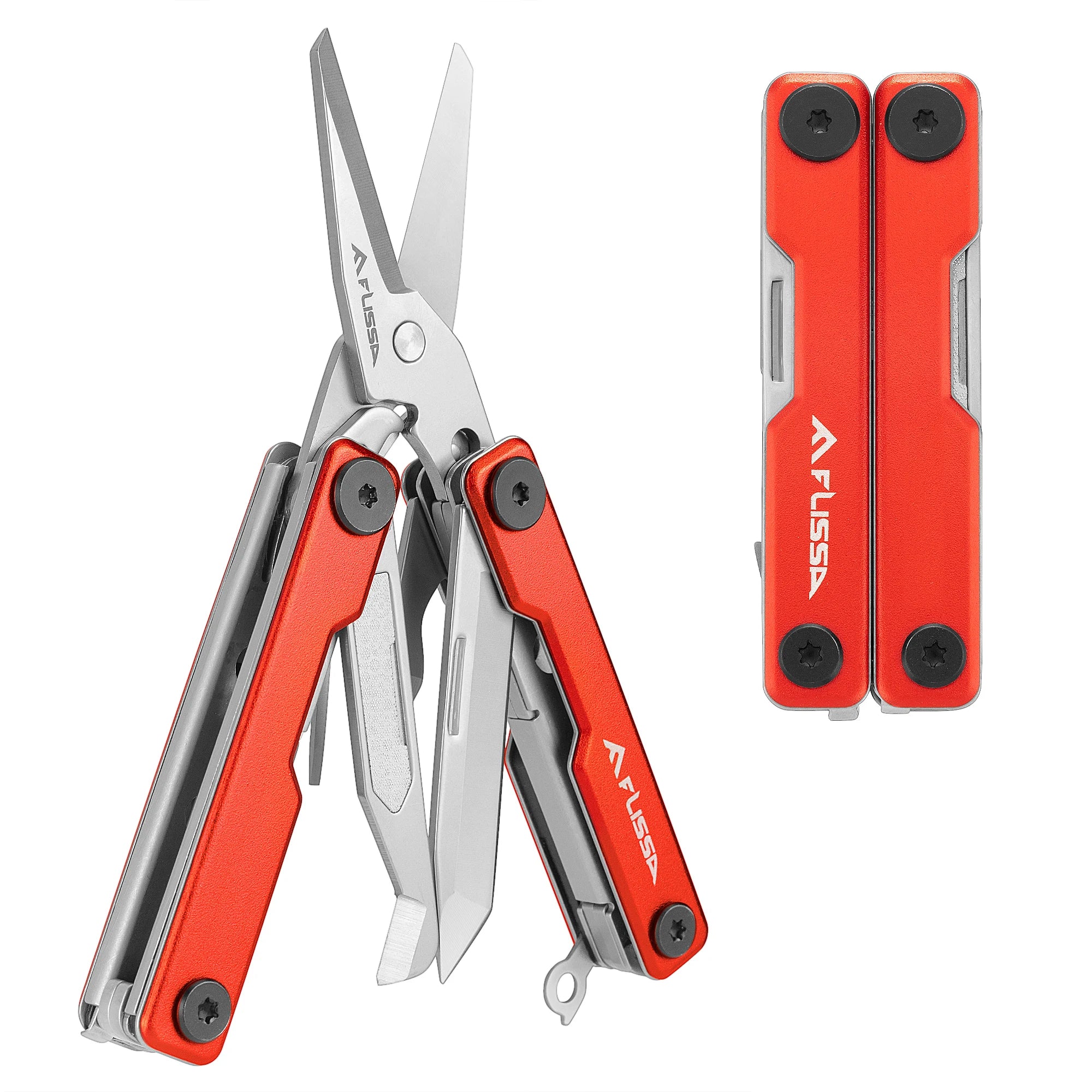 Vabena FLISSA 11-in-1 Multitool: Portable Folding Scissors & Knife for Outdoor Camping