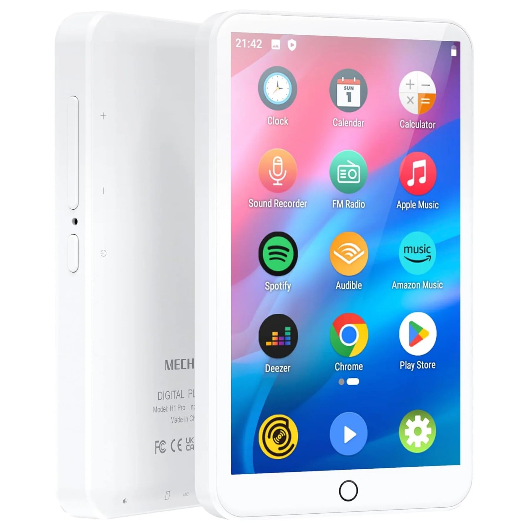 MECHEN Android 9.0 MP3/MP4 Player | Bluetooth, WiFi, Spotify | 512GB Storage - White