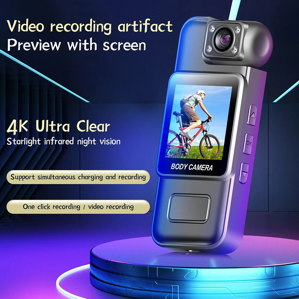 Mini 4K HD WiFi Body Camera | Wearable Security Recorder