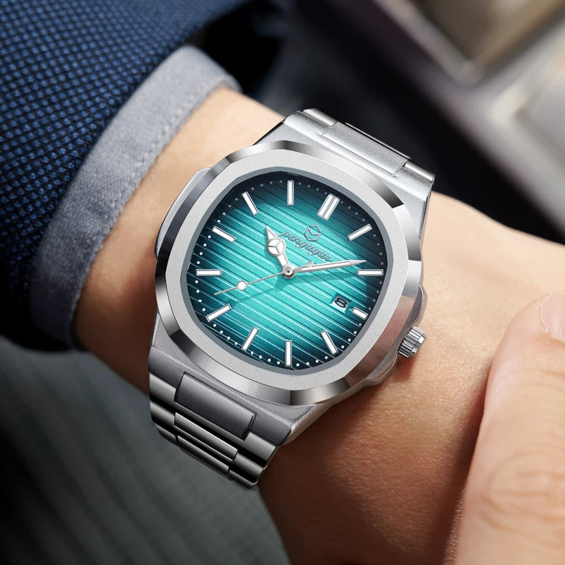 2026 Luxury Military Square Men's Watch - Waterproof Luminous Date Week Quartz