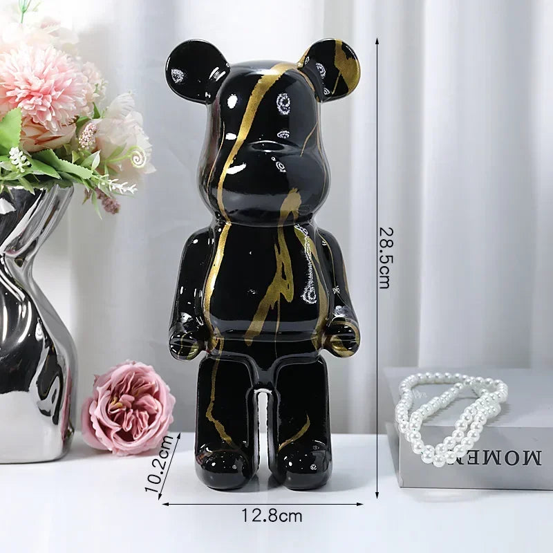 Vabena Luxury Aesthetic Nordic Resin Bear Sculpture - Home Decor