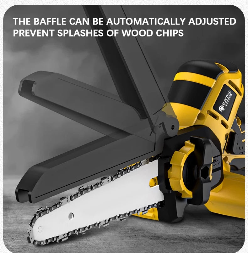 8-Inch 1380W Brushless Electric Chainsaw - Professional Pruning Saw for Dewalt 20V