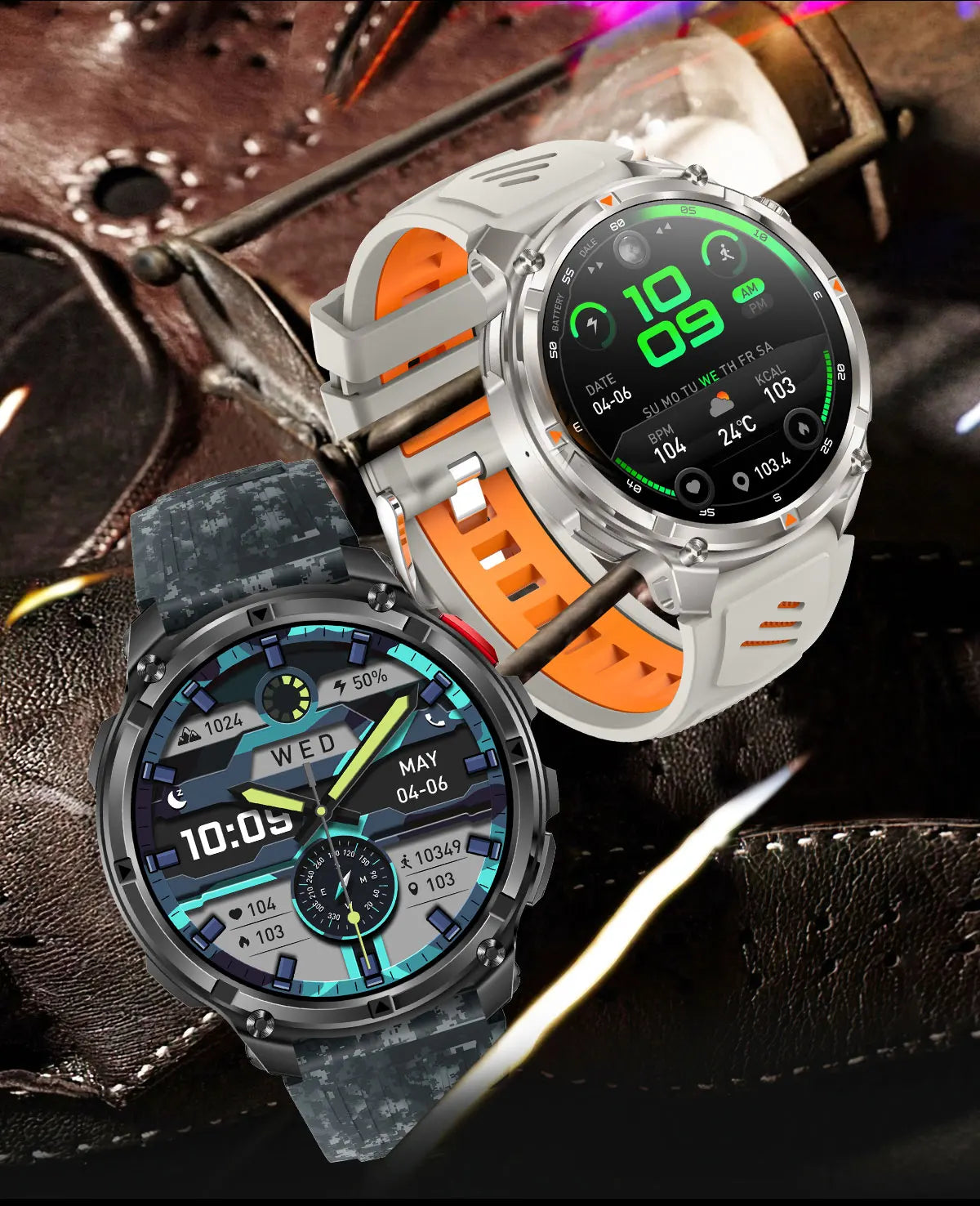 T-Rex3 Pro Smartwatch | 1100mAh Battery, GPS, 5ATM Waterproof, Military-Grade