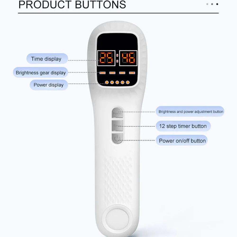 650nm+808nm Red Light Infrared Therapy Device for Skin Rejuvenation & Pain Relief