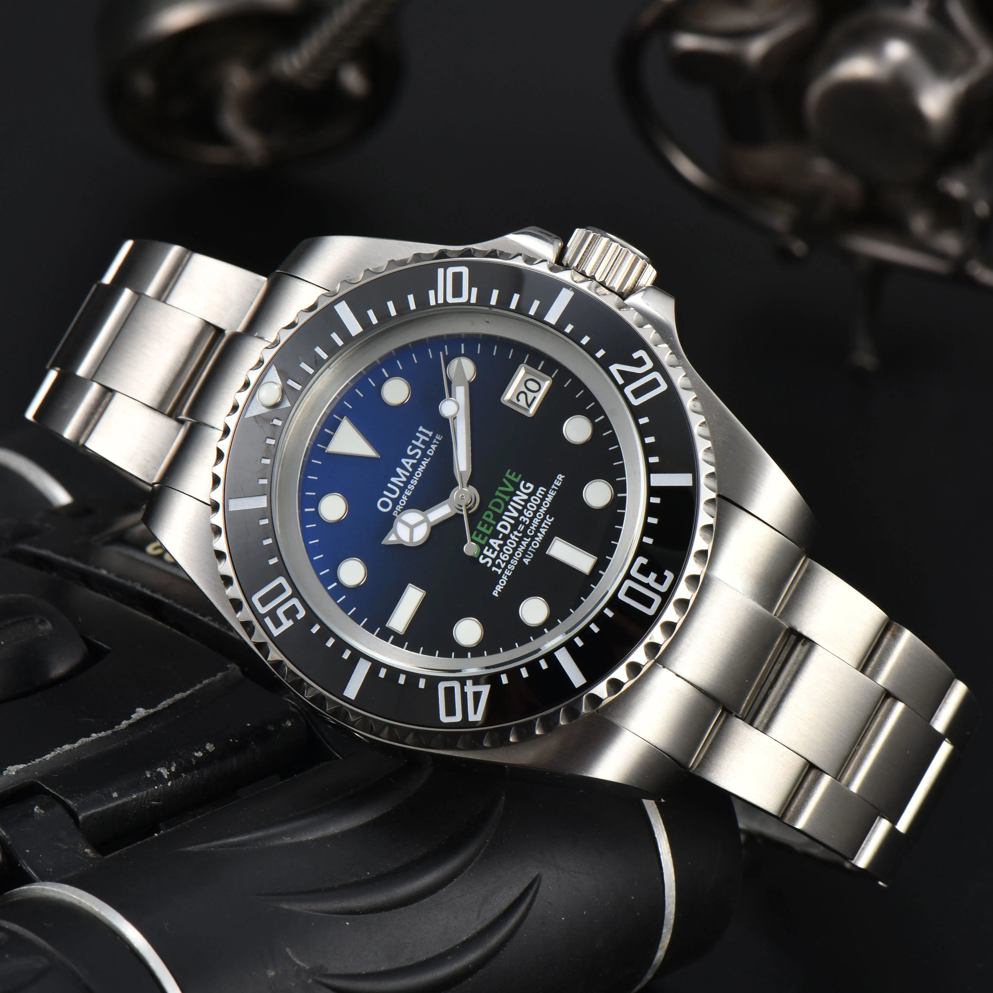 Men's 44mm Deep Sea Automatic Mechanical Dive Watch