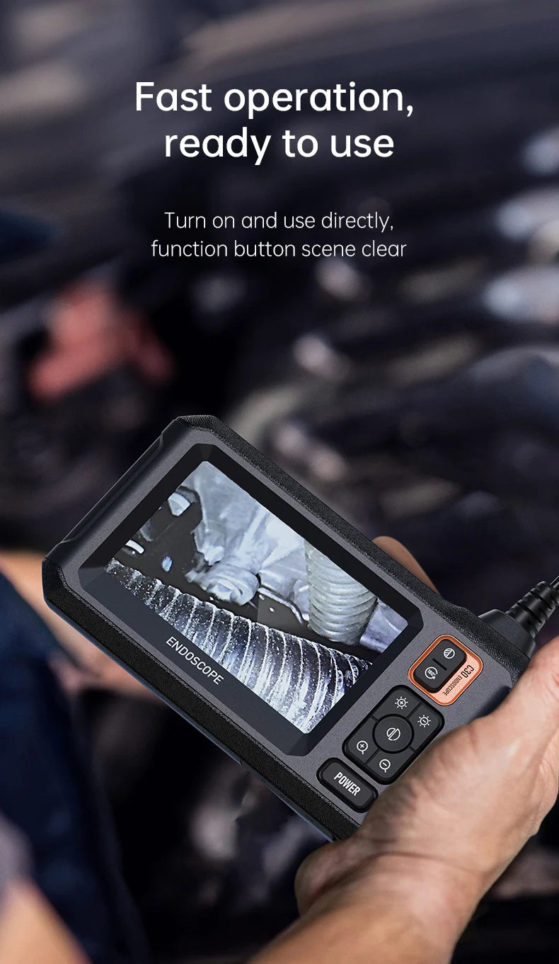 Vabena Industrial Endoscope Camera 8mm HD1080P | Car & Pipe Inspection