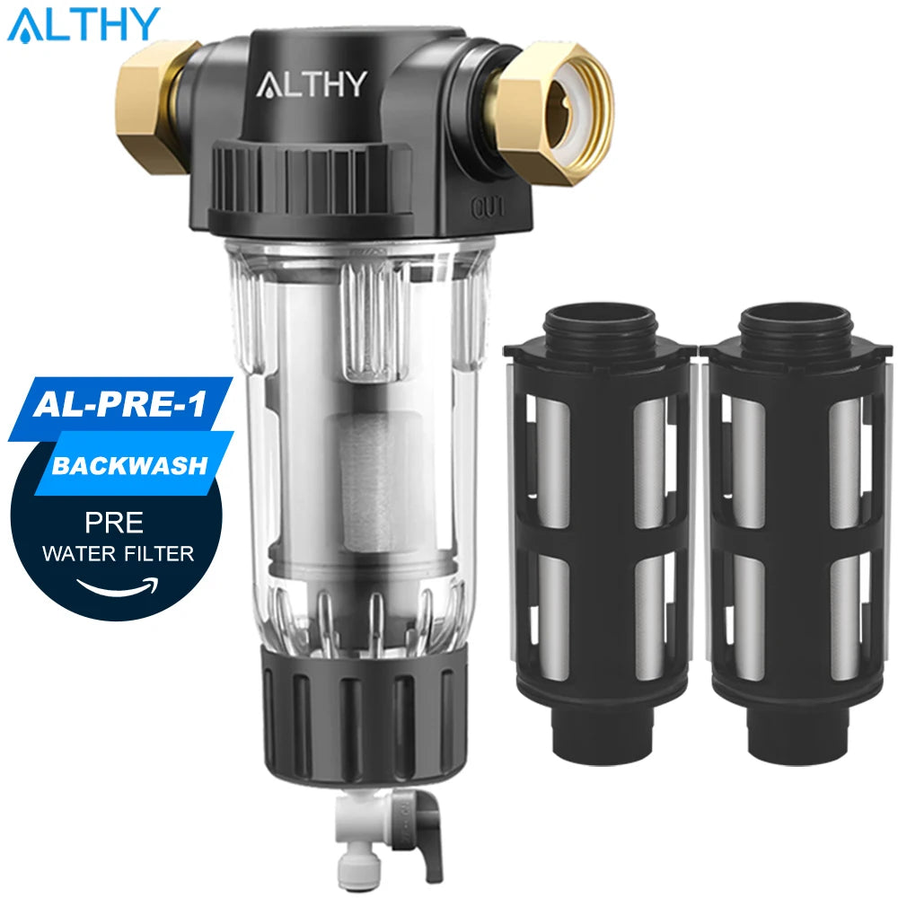 ALTHY Whole House Spin Down Sediment Water Filter Central Prefilter System